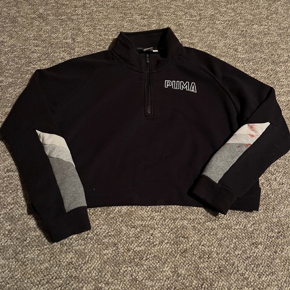 Puma quarter zip crop sweater